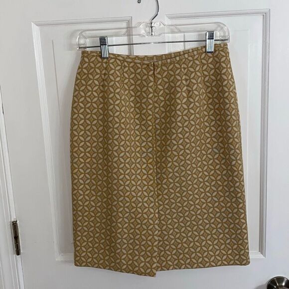 Le Suit gold/beige pencil skirt size 4P - Picture 5 of 10
